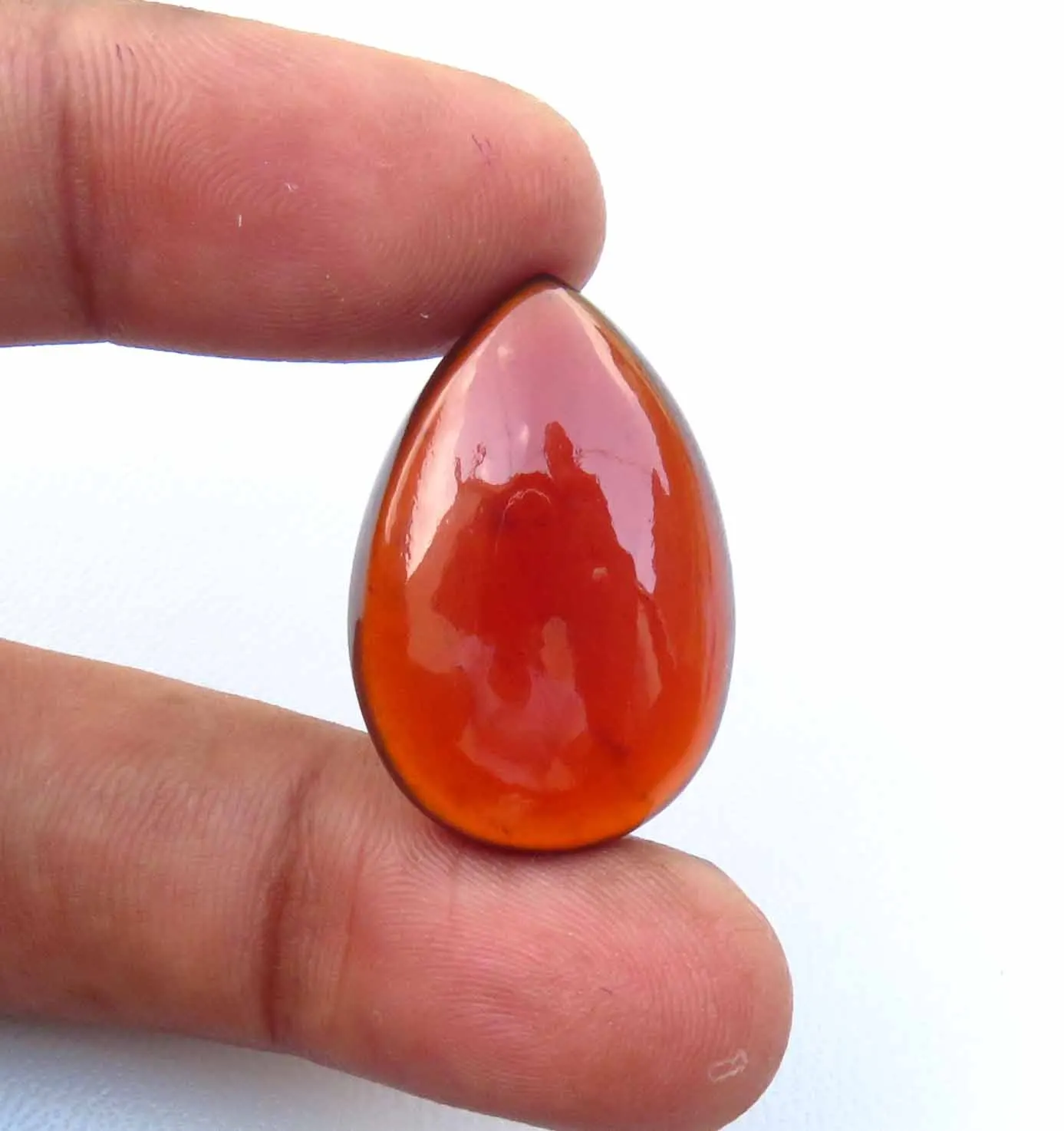 Natural Red Garnet Smooth Pear Cabochon 26x17x6mm Hessonite Garnet Polished Cabs 29cts African Garnet Gemstone Loose