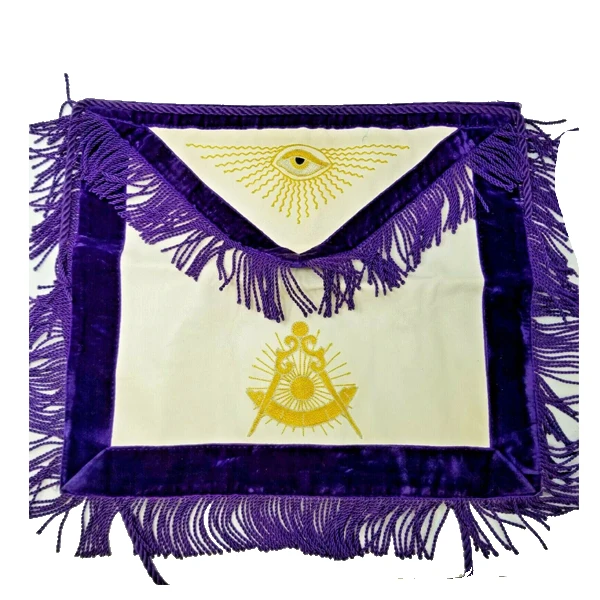 Set of 12 Aprons Masonic Regalia Blue Lodge Officers Aprons Machine Embroidered OFFICERS BLUE LODGE OFFICER  ROYAL BLUE MACHINE