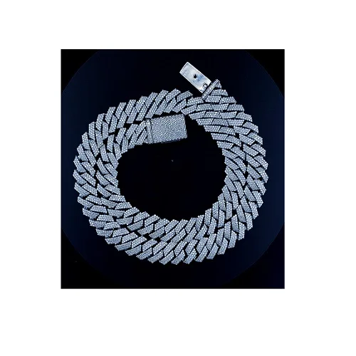 15MM CUBAN MIAMI CHAIN 180GM EF VVS MOISSANITE NEW COLLECTION  WITH HIGH QUALITY AVAILABLE AT WHOLE SALE PRICE