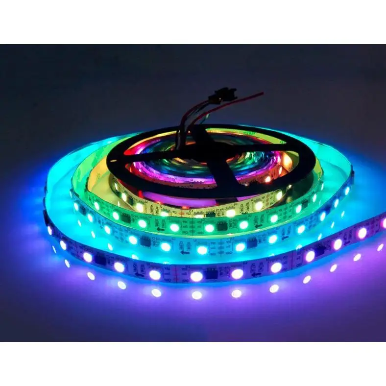 WS2818 с чипом 60 светодиод/метр SPI-полоса 18 Вт 12 Вольт теплый белый светодиодный источник света Медные Гибкие светодиодные полосы сертифицированные IP33 ROHS