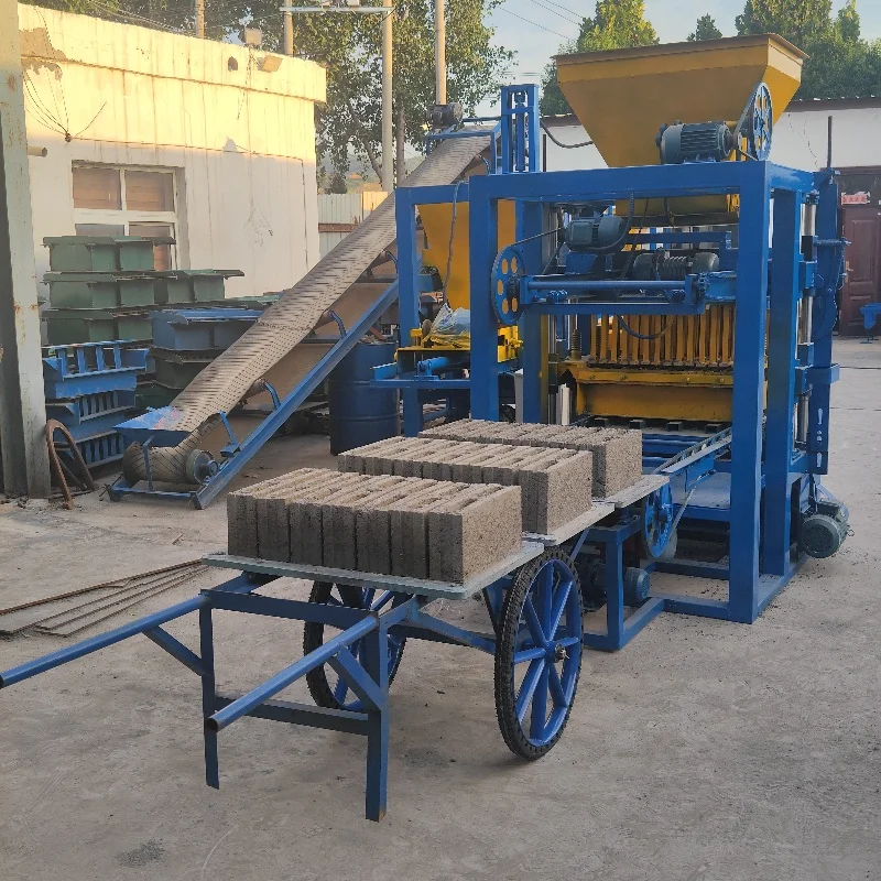 YURUI Fully Automatic Brick Making Machine Line Electric Cement Hollow Block Making Machine Manual Hydraulic Pump Sand