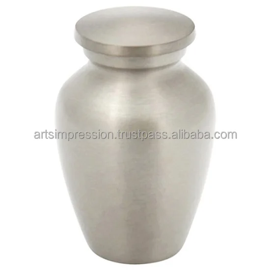 Decorative Urn Aluminium Adult Cremation Urn for human ashes Funeral supplies Keepsake aluminum urns with Velvet Box For sale