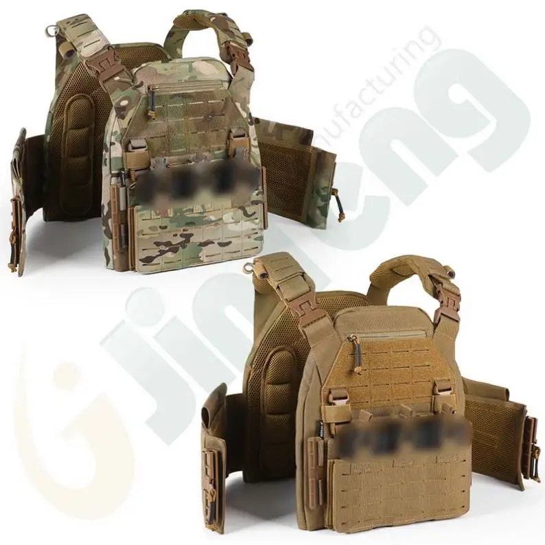 Black Molle Personal Protective Tactical Gear Removable Ballistic Tactical Vest Quick Release Armor Vest For Men Plate Carrier