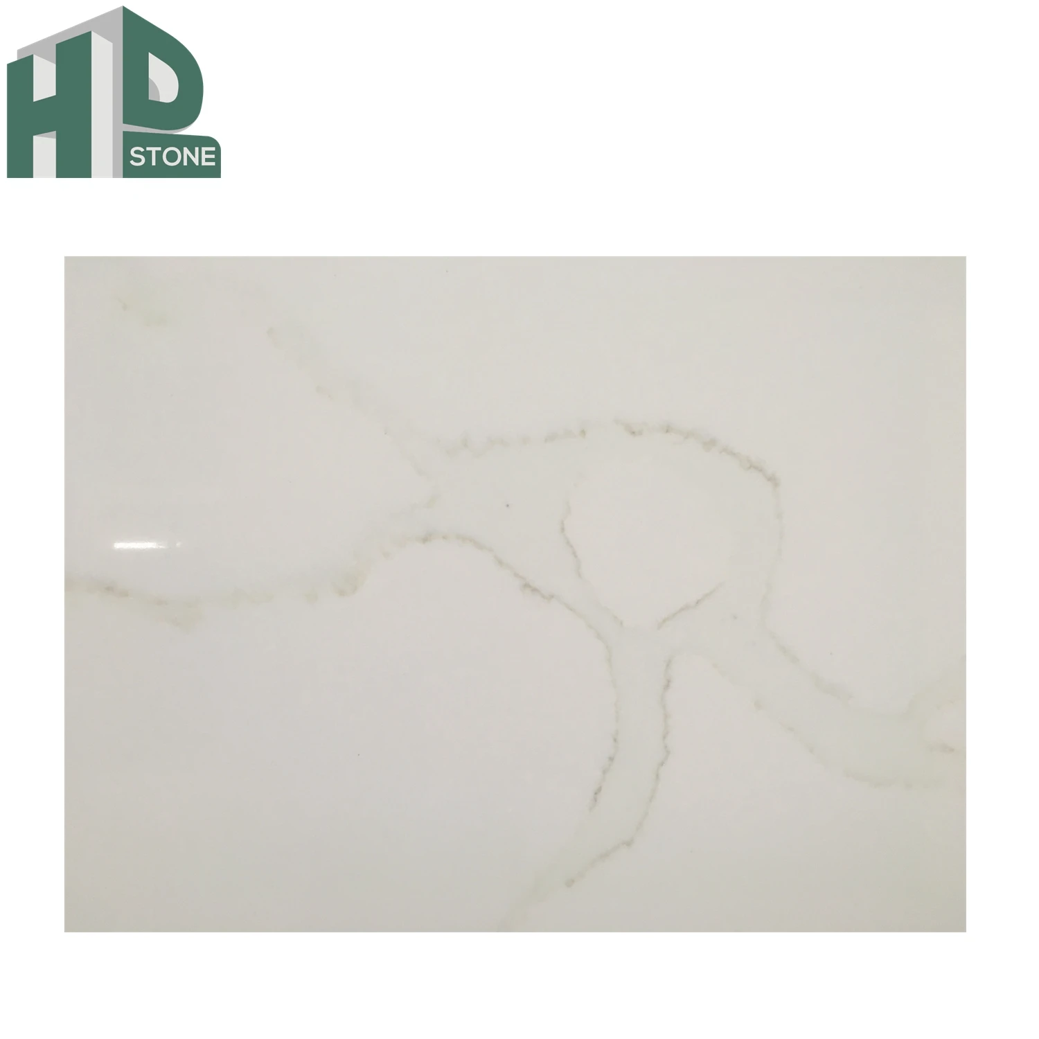 Calacatta White Quartz Slab Price Countertops Artificial Quartz Stone with Grey Veins
