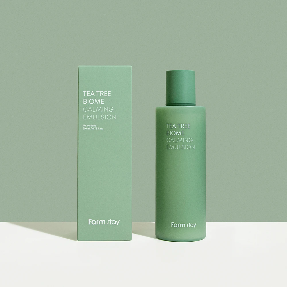 Wholesale High Quality Korean Beauty Brand FARMSTAY Tea Tree Biome Calming Emulsion wrinkle improvement moisturizing tea tree