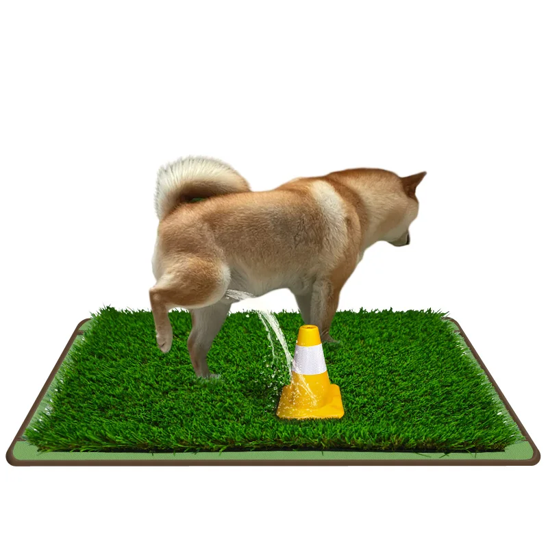 Коврик для травы собаки с большим лотком подушечки тренировки щенка искусственная трава использования в помещении и на открытом воздухе