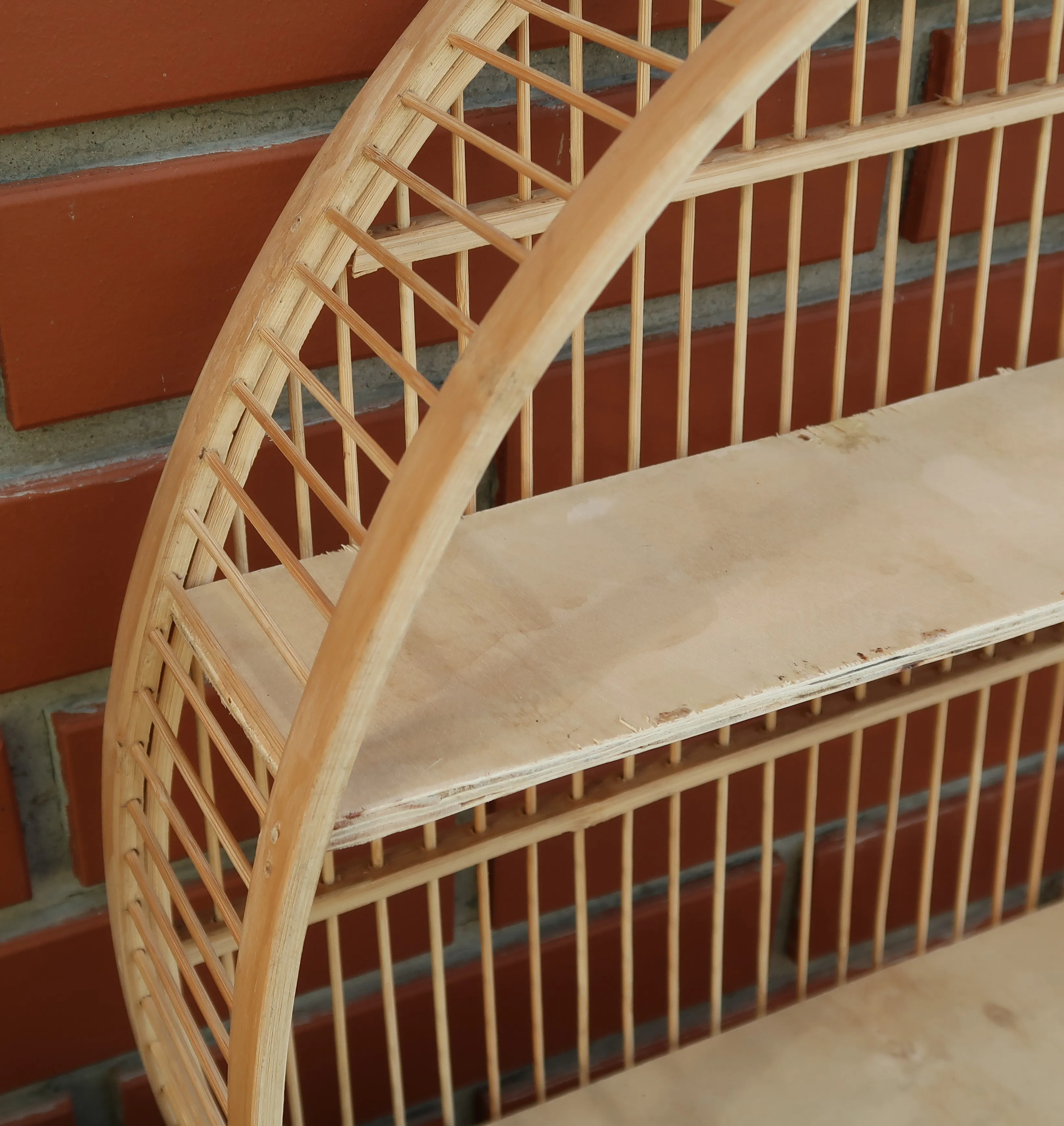 2024 Wall selling natural rattan 2-tier round wall shelf, ideal for storage and creating a cozy atmosphere made in Vietnam