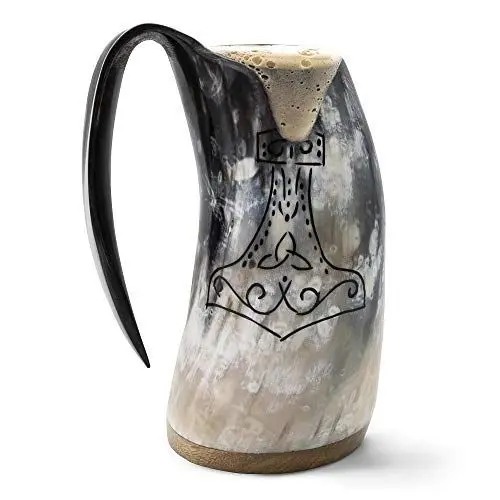 viking cow natural drinking horn  mug  viking beer horn mug viking drinking horn mug wine for sale