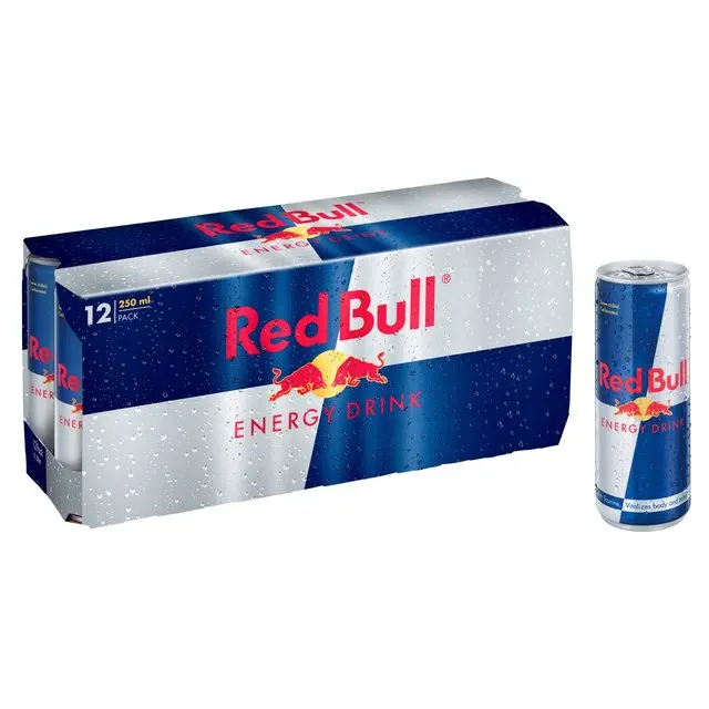 Original Red Bull 250ml Energy Drink Ready for Export Sugar-Free Contains Caffeine and Ginseng Packaged in Bottle or Bulk