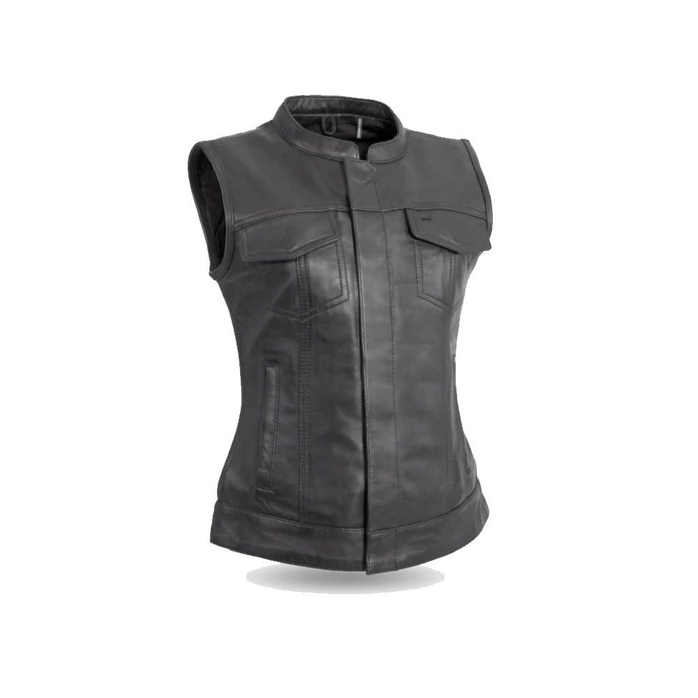 New Arrival 100% High Quality Men Leather Vest Custom Design Bike Leather Vest For Men