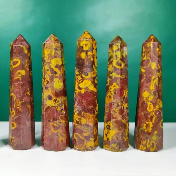 New Wholesale fossil coral Jasper Stone Obelisk Tower/Premium Quality Fruit Jasper Gemstone Points Tower /Natural gemstone Tower