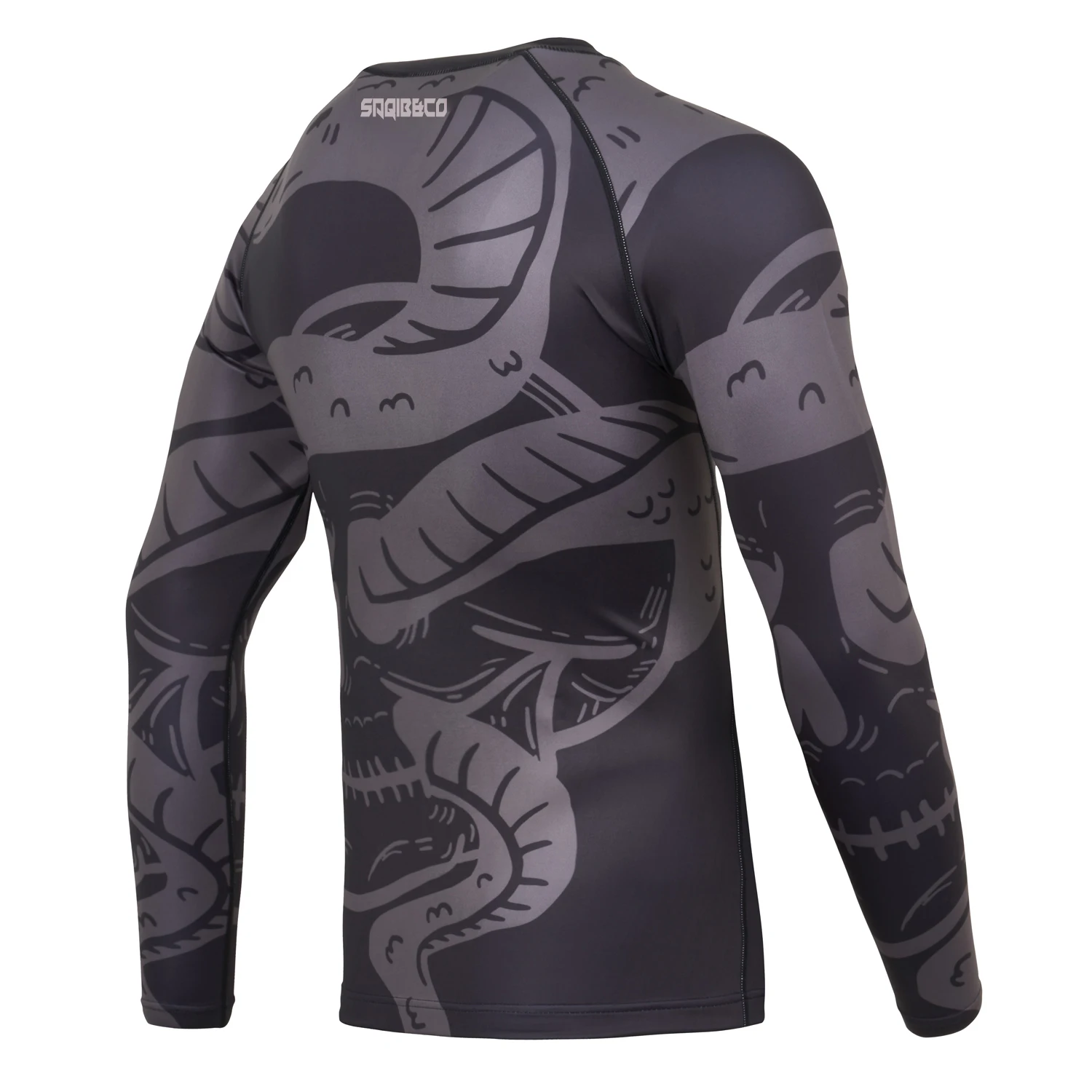 Sportswear 100% polyester man custom sublimation printed long sleeve mma bjj rashguard