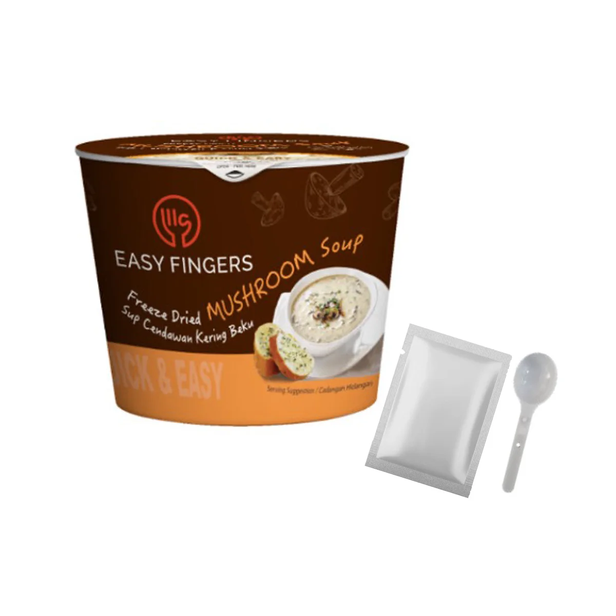 Top Selling Good Pricing Creamy Instant Food Higher Grade Tasty Mushroom Flavor Soup 30g Bowl Packing Natural Ingredients