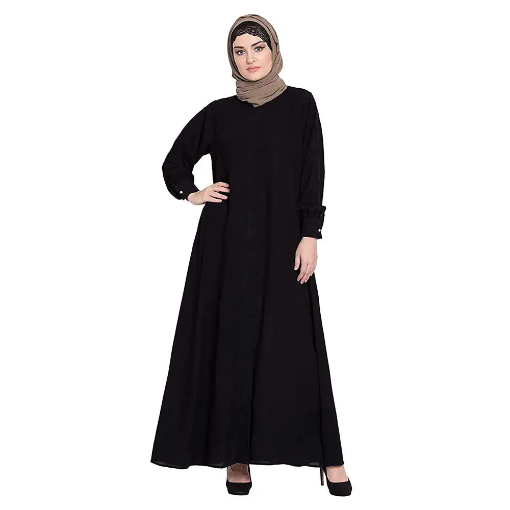 2022  New Modest Wear Solid Color Nida Jilbab Khimar 2 Pieces Abaya Islamic Prayer Clothing