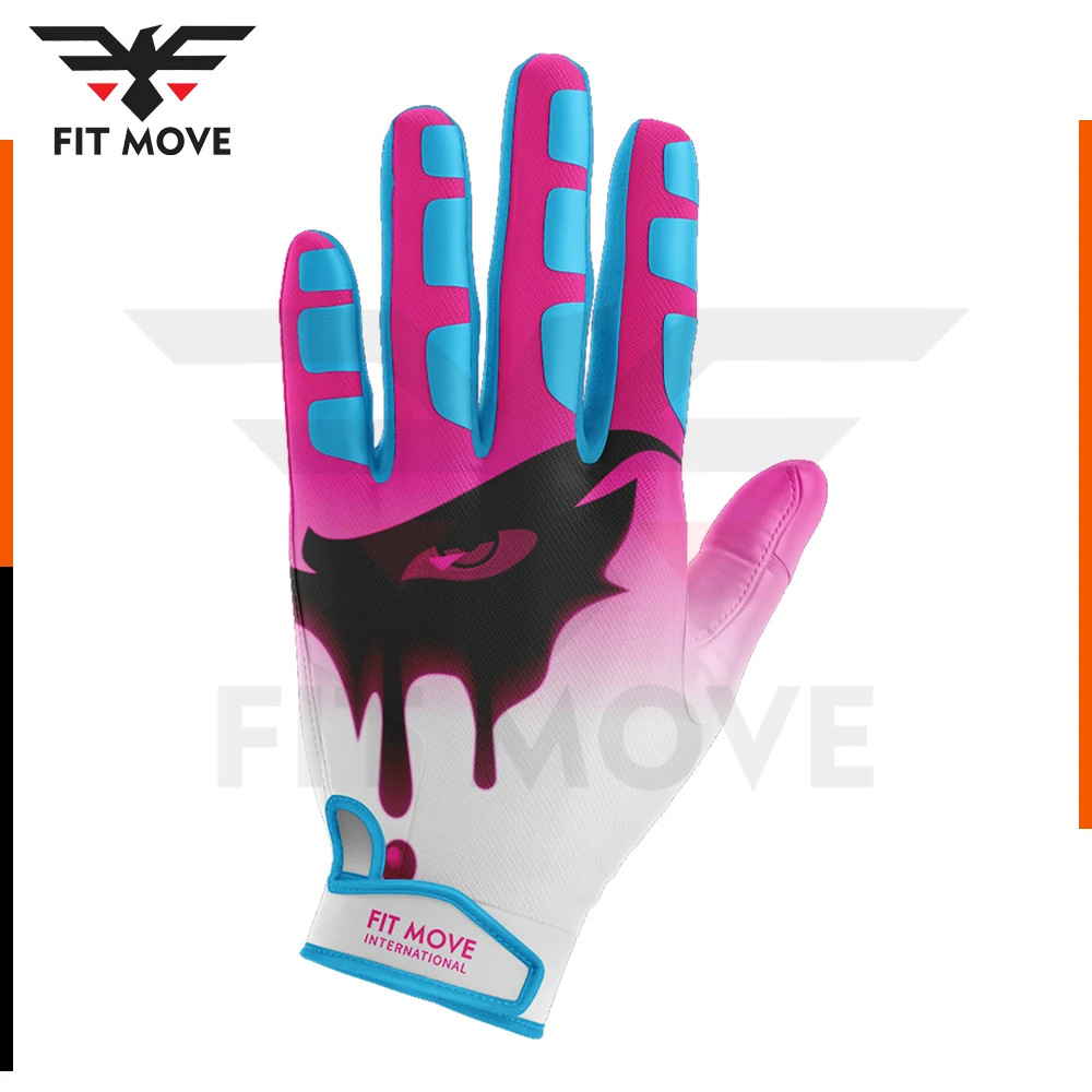 2022 October breast cancer pink American football receiver custom football gloves Custom Wholesale