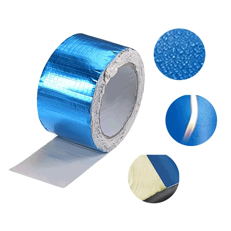 ANTI Blue 20cm*10m Color Steel Tile Waterproof Self-Adhesive Aluminum Film Blue Butyl Waterproof Tape Membrane Roof Leak Repair