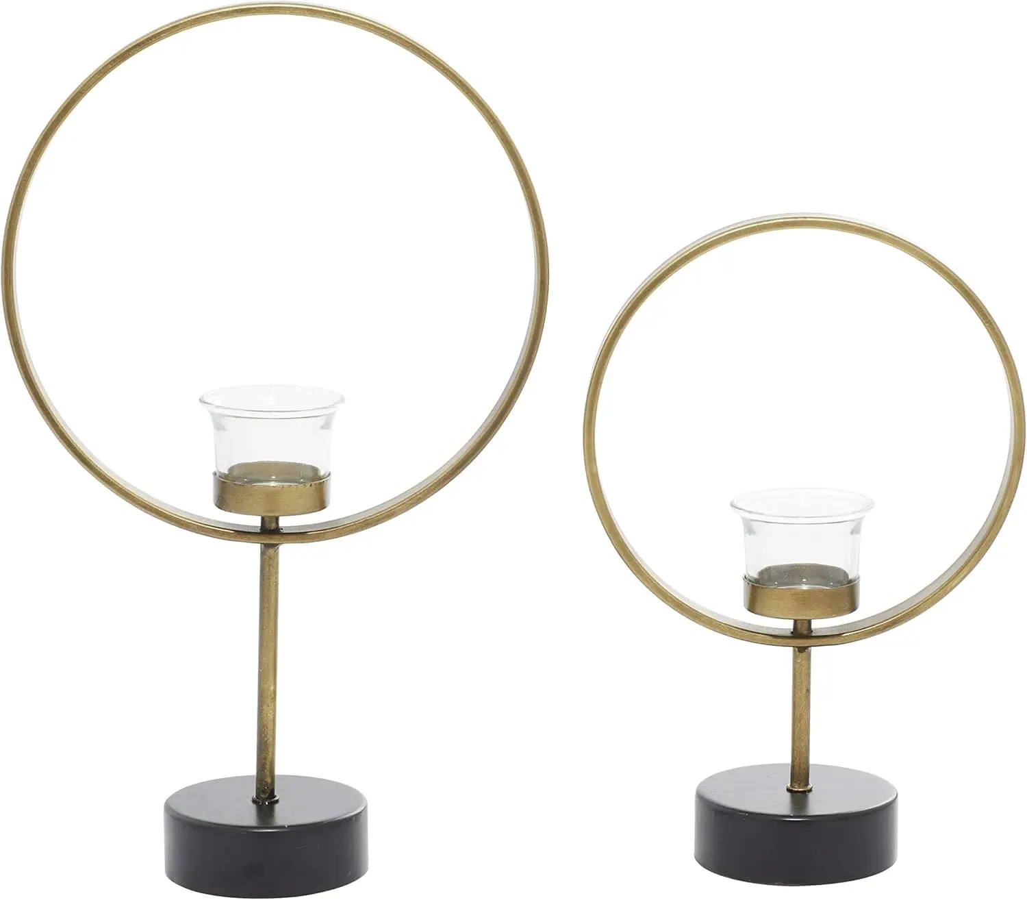 Luxury KGN HDCH 3016 3-Piece Candlestick Holder Set Handmade Gold Metal Stand Brass Steel Wood Glass Home Christmas Decorations