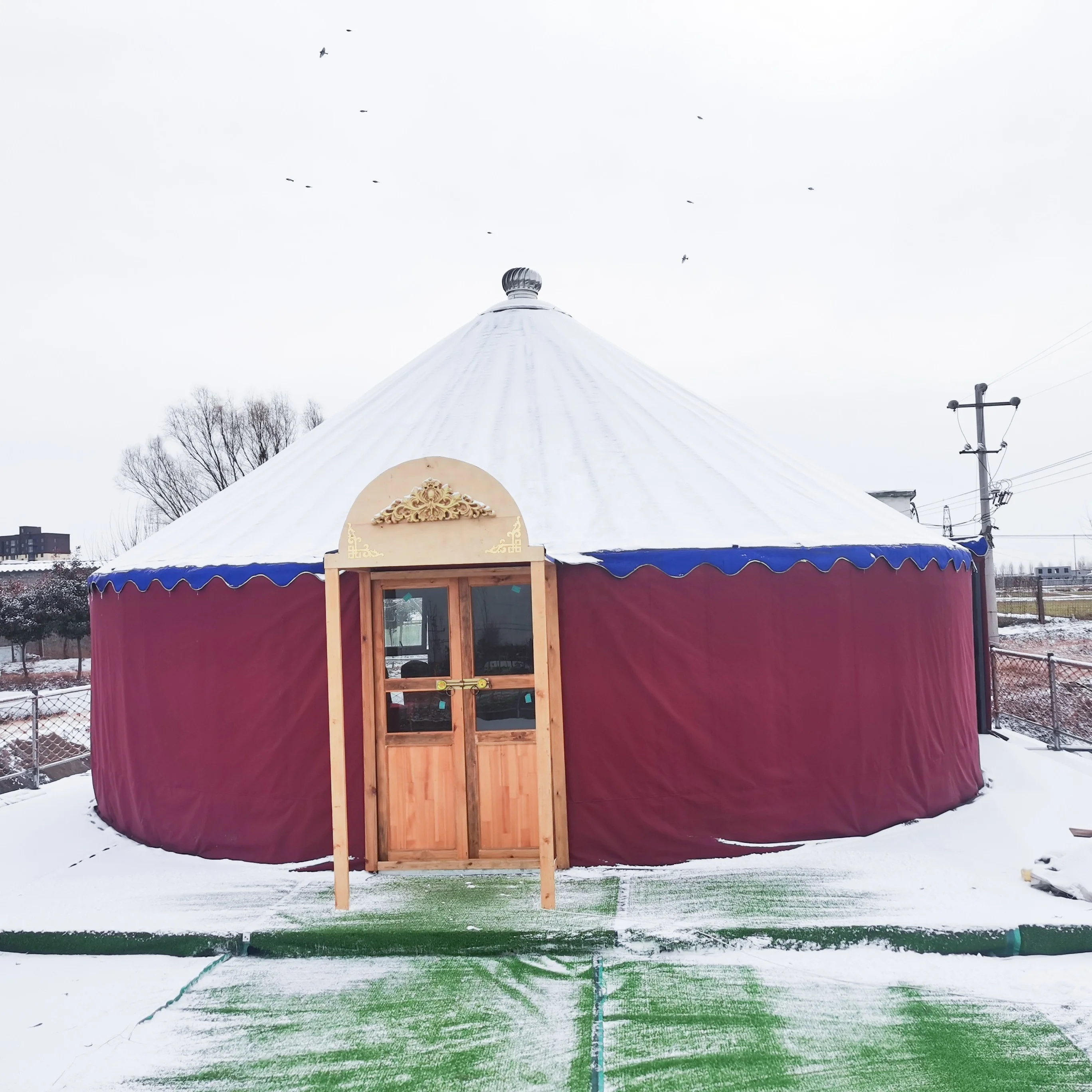 round tenda yourte 4 season modern luxury mongolia yurt home with stove