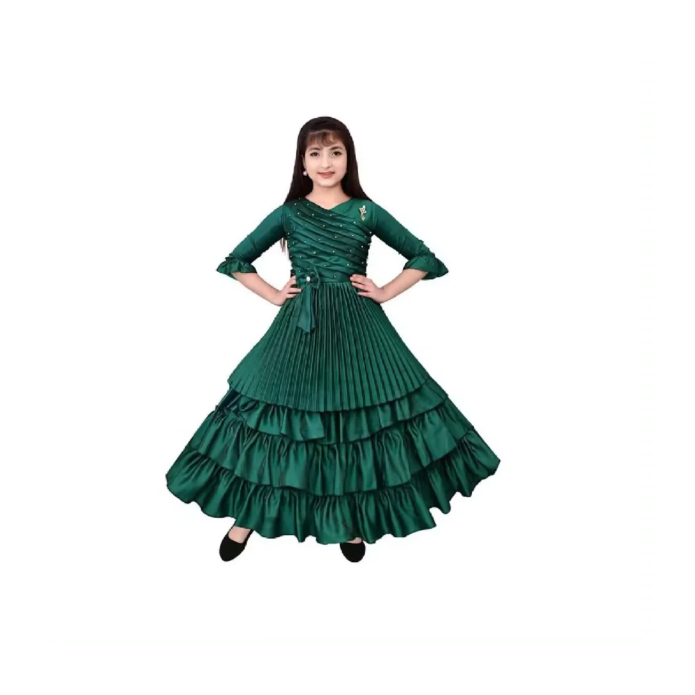 High Quality Elegant Mini Animal Ball Gown Luxurious Long-Size Floor-Length Party Dress 12-Year Old Kids Short Made Cotton