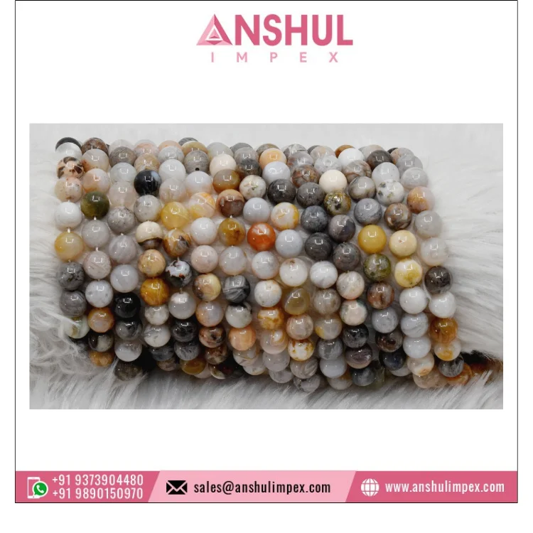 Top Selling Gemstone Decoration Factory Sale Bamboo Leaf 8mm Round Beads from Reliable Supplier