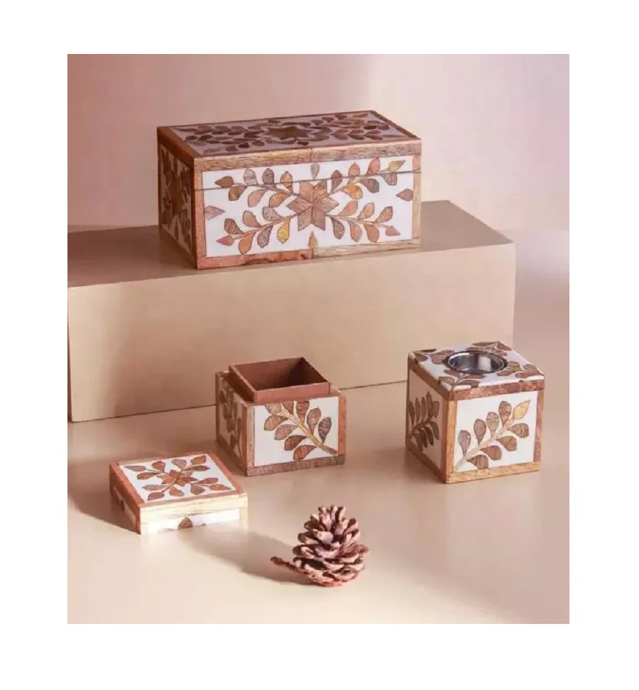 Ready to ship box set of  Wood Inlay Incense Burner Full Set Bakhoor Burner With Box At Very Cheap Price MOTHER OF PEARL