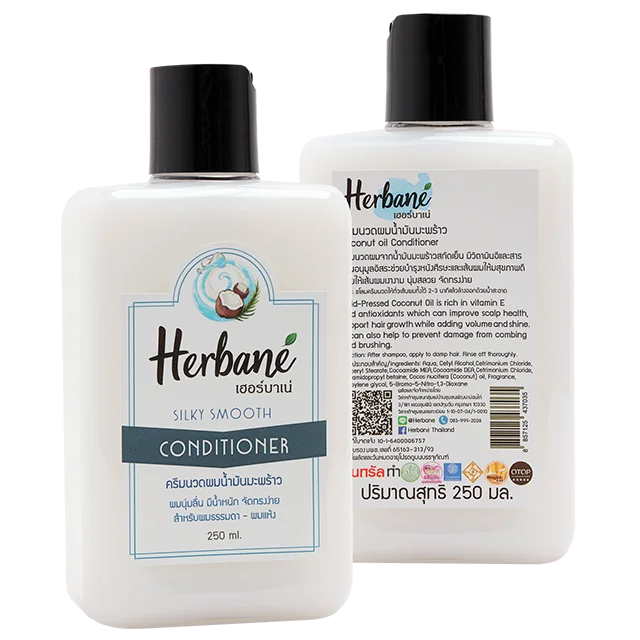 Best Seller Cold-Pressed Coconut Oil Conditioner 250 ML Gel Form Naturally Enhances Hair Strength from Thailand