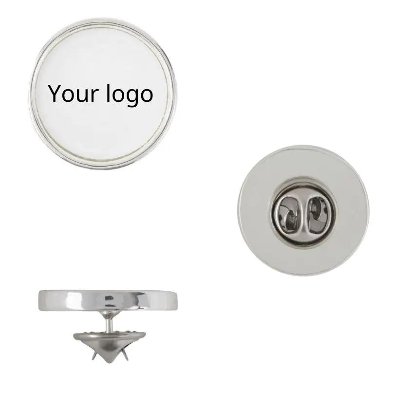 Custom uv printing gloss oil metal blank enamel square epoxy lapel pin