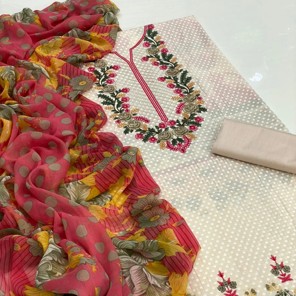 ladies Punjabi Shalwar kameez unstitch fabric for women