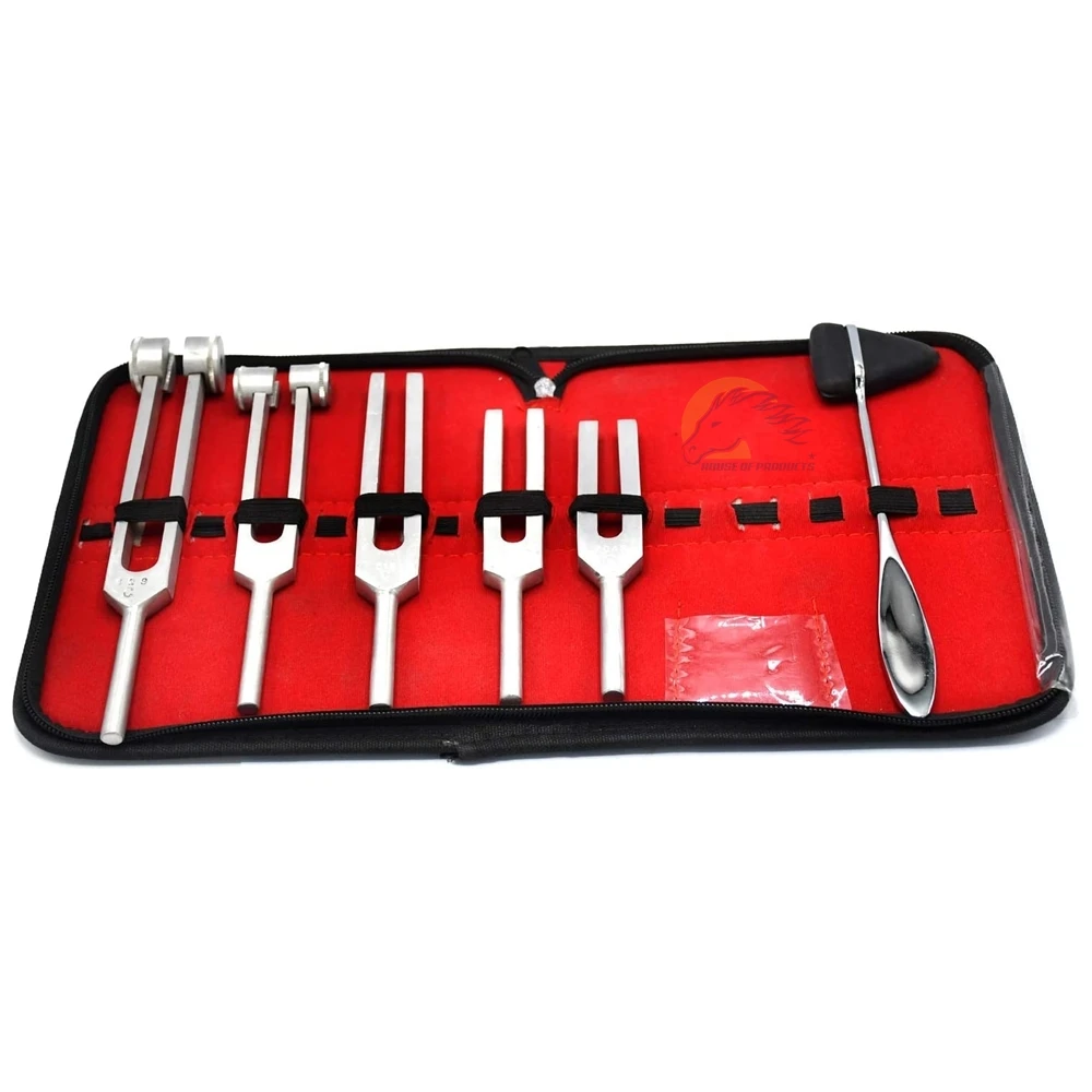 Medical Student Diagnostic Kit 6 pcs Reflex Percussion Taylor Hammer Tuning Fork