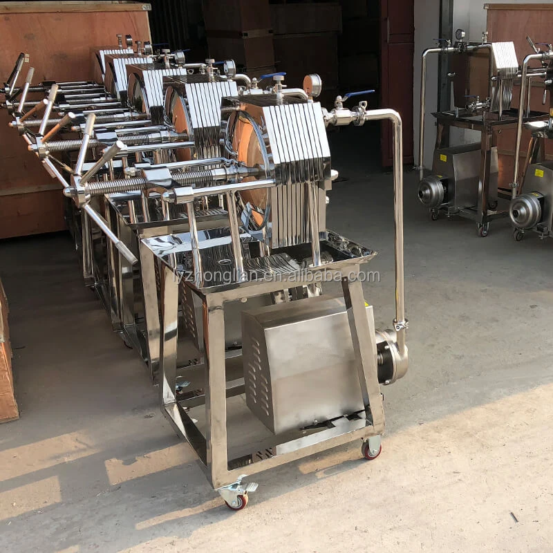 Stainless Steel Fully Automatic Plate And Frame Filter Press Machine Equipment For Beer Wine Oil