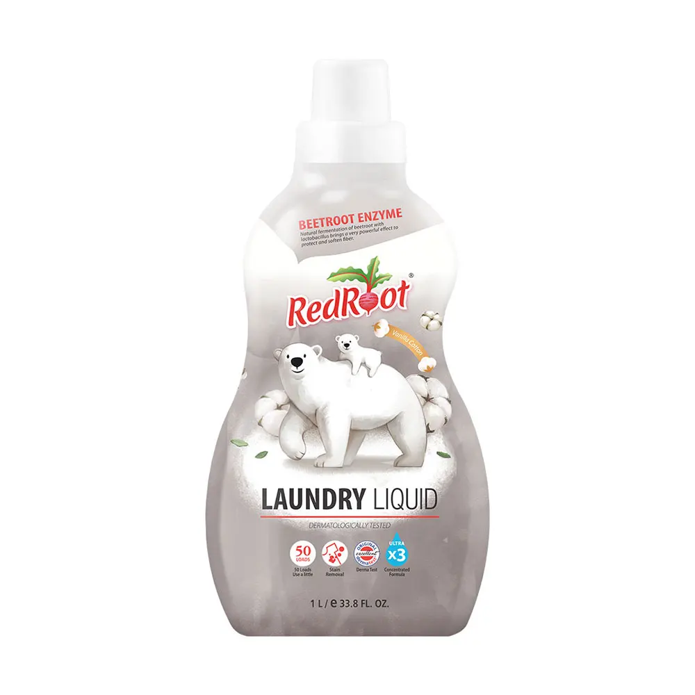 Laundry Detergent Liquid RedRoot Laundry Detergent_Vanilla Cotton Washes Stains and Protects Colors Neutral Detergent