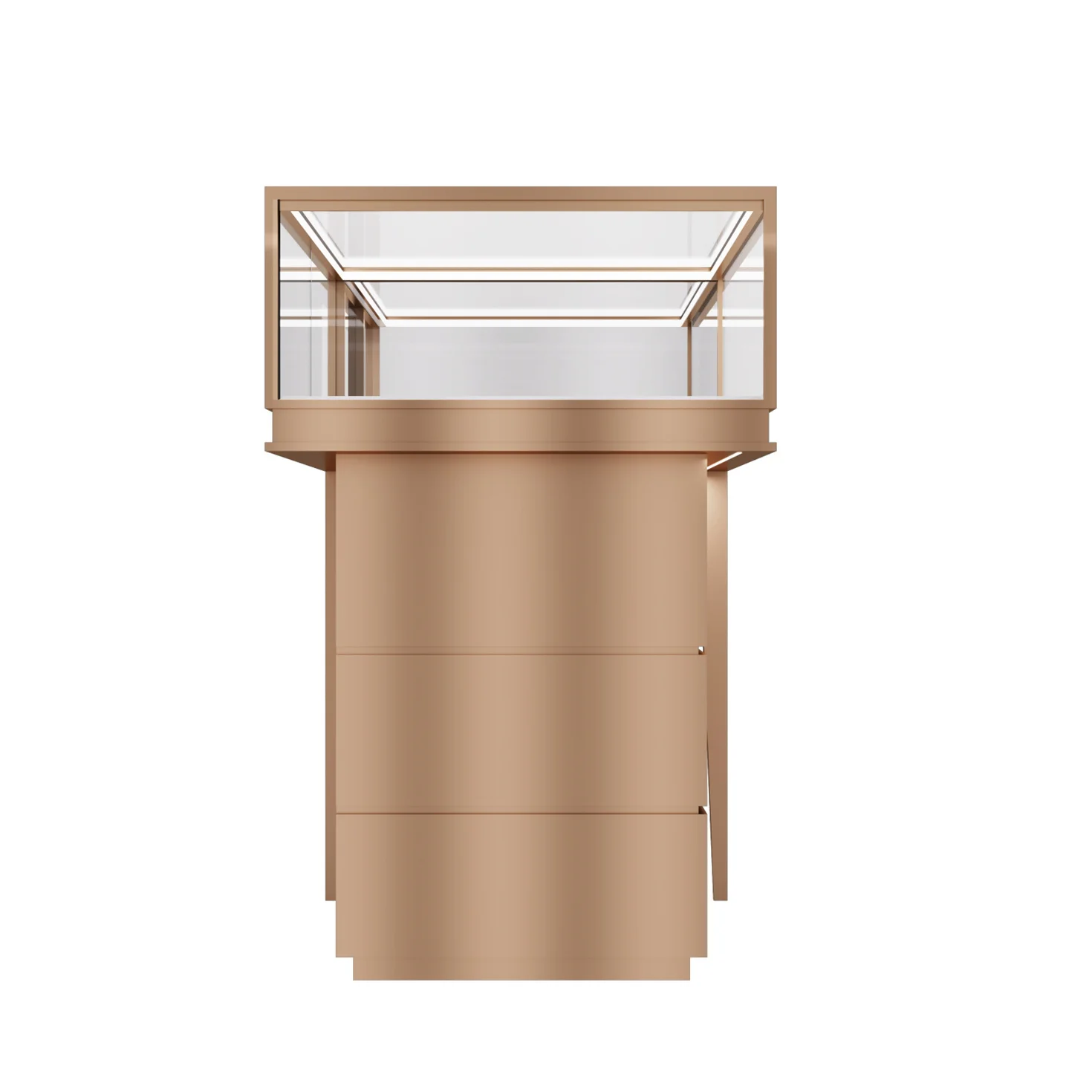 2023 Modern Luxury Decoration Jewellery Showroom Counter Design Interior with led light glass jewelry display showcase