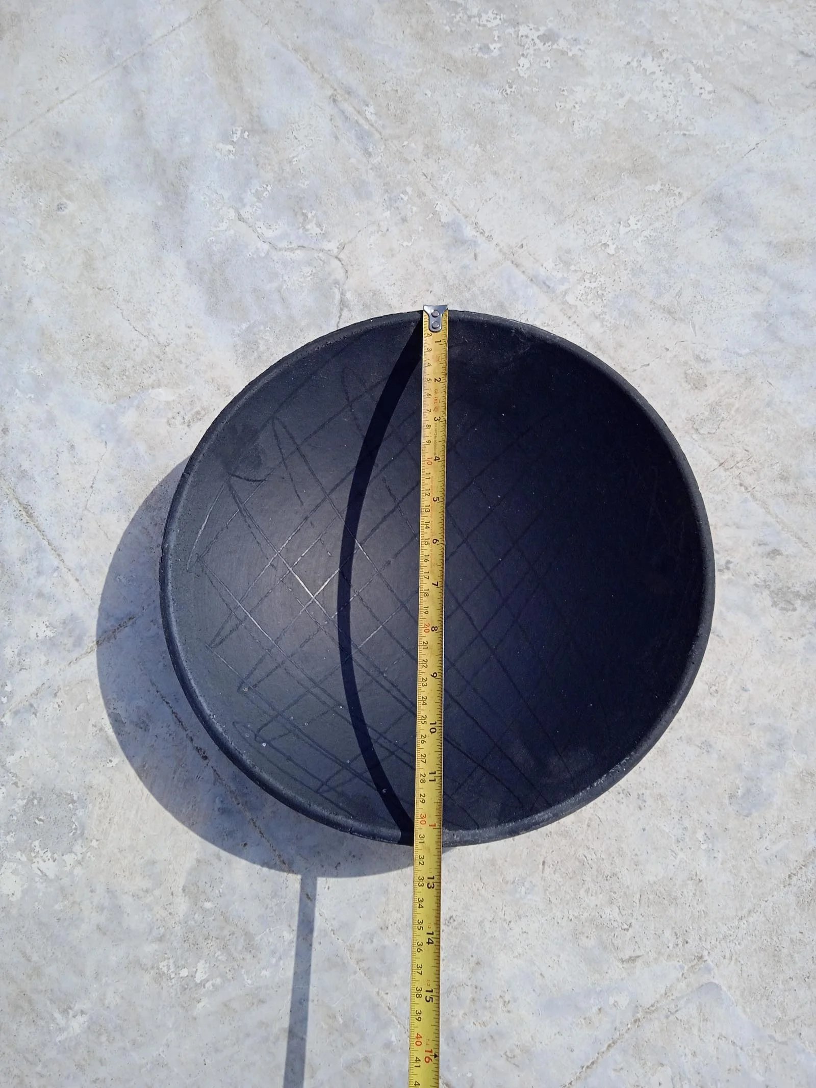 Black natural terracotta clay roti tawa plate pan for cooking frying and roasting with glossy and smooth finished Indian Pottery