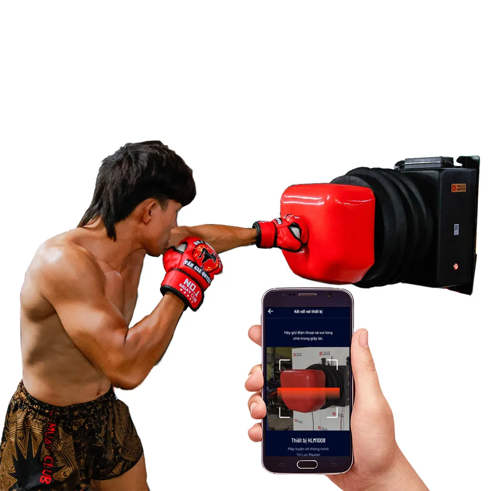 Professional Smart Wall-Mounted Boxing Gym Equipment Inspiring Music Freestyle Punching Curriculum-Driven Training Modes