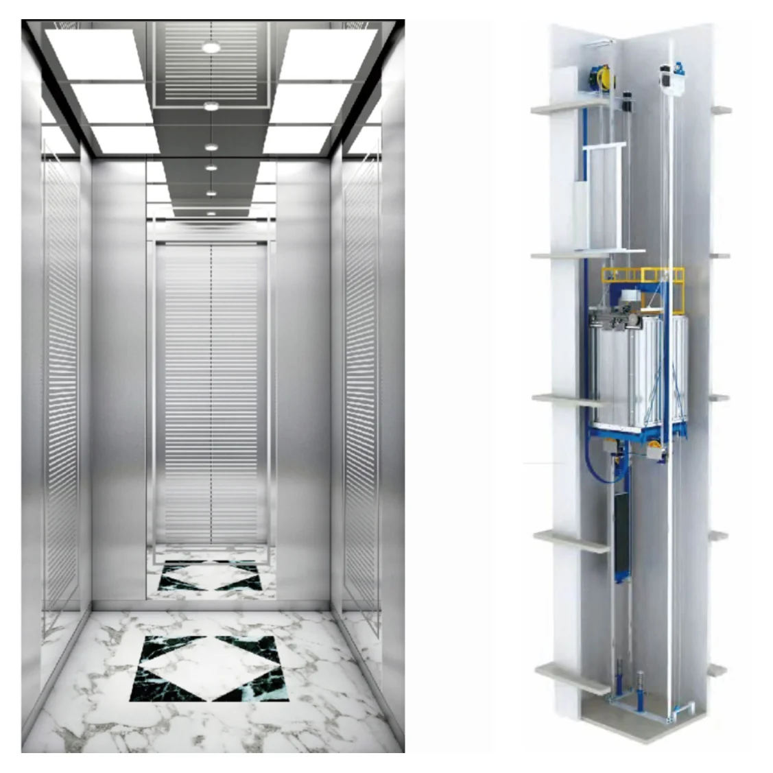 Household Alloy Aluminium Shaft Hydraulic Home Residential Elevators