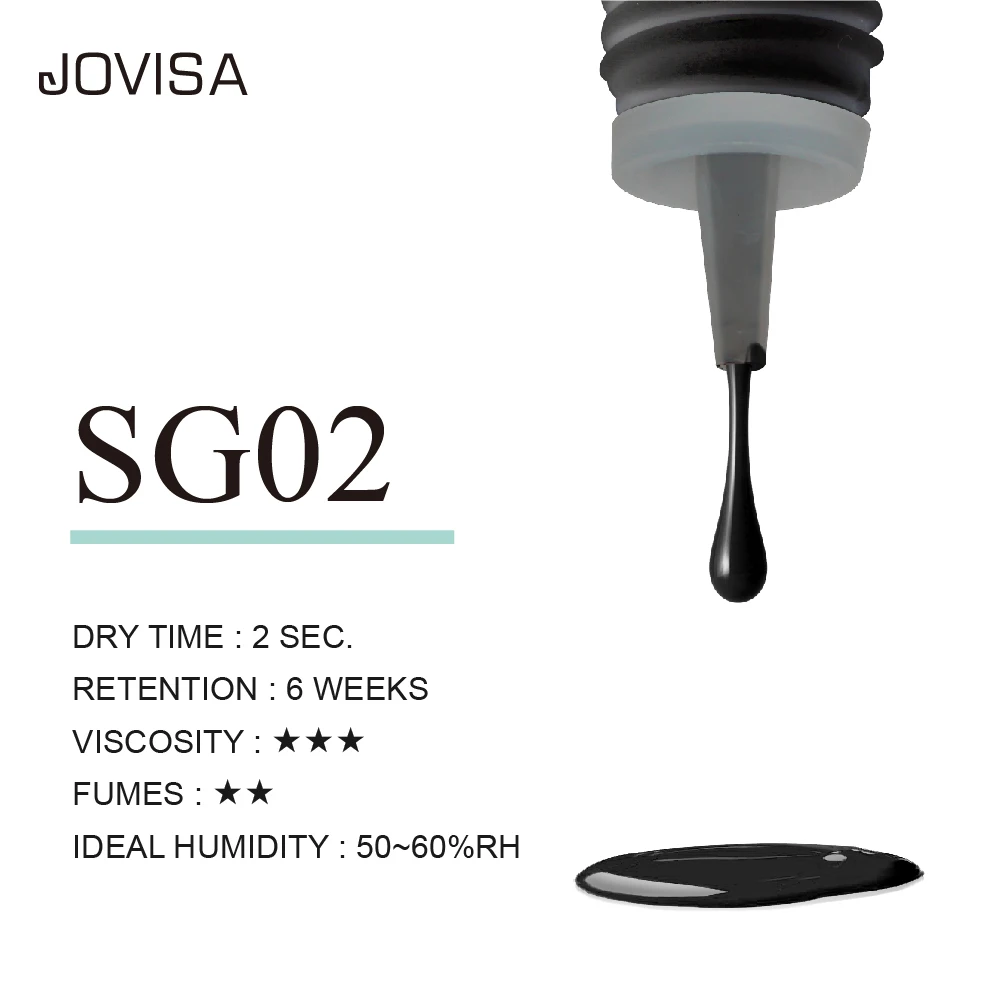 JOVISA Eyelash Extension Glue | Superior Glue Series SG02 | 2 Sec Drying Time | 6 Weeks Retention Made In Japan