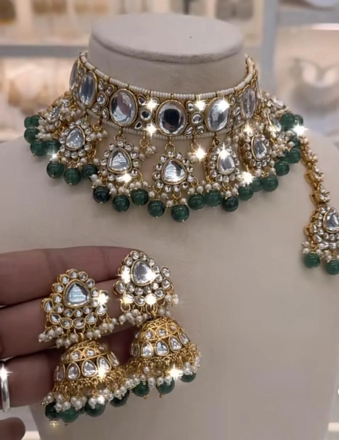 Exquisite Wholesale Traditional Bridal Wedding Indian Designer Jewellery Set for Export Selling from Indian Exporter