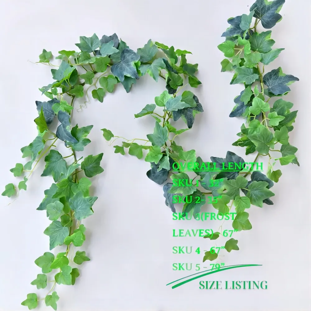 Eco friendly no odor realistic artificial ivy wall hanging greenery home decor ideas decora fence artificial vines leaves