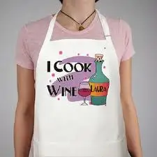 Customized cotton apron logo design print thick cotton quality apron custom made OEM cotton canvas apron