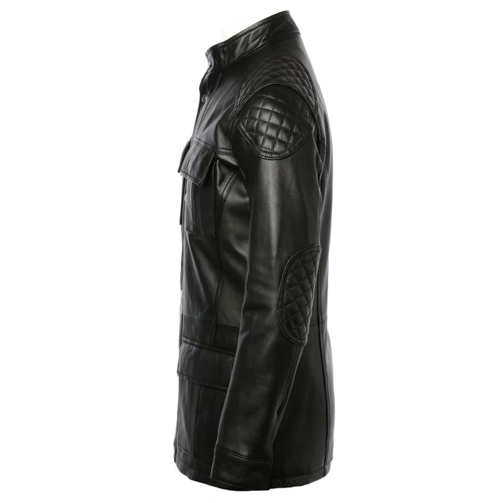 Cool Fashion PU Leather Jacket Large Size Motorcycle Jacket Coat Plus Size Men