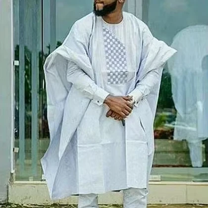 2024 новый дизайн, 100% хлопковый мужской костюм Дашики, комплект из 2 предметов, рубашка и брюки с длинным рукавом, элегантный Африканский стиль для взрослых