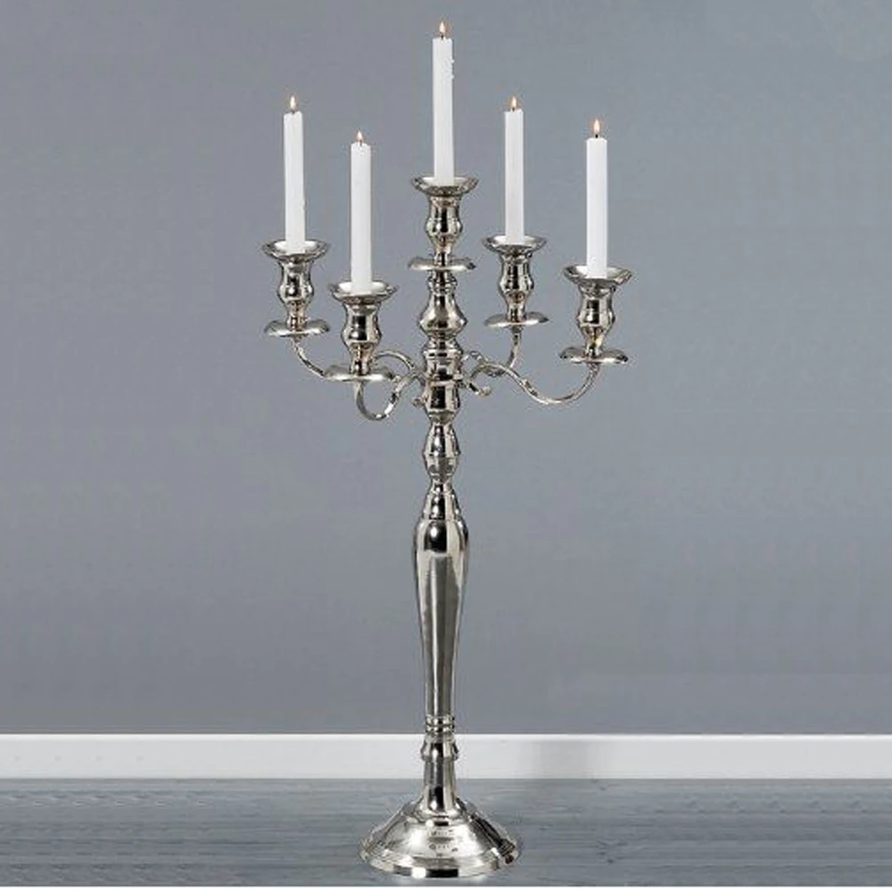 Gold Aluminum Tall Candelabra For Wedding And Party Decoration Aluminum Candelabra Table Top Centerpiece