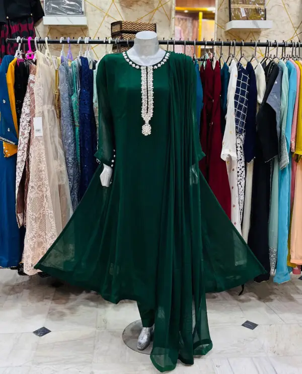 Шифоновый костюм из 3 предметов | Женские платья Shalwar Qameez Pakistani Индийская Пакистанская одежда Saaree Anarkali платье Kurti
