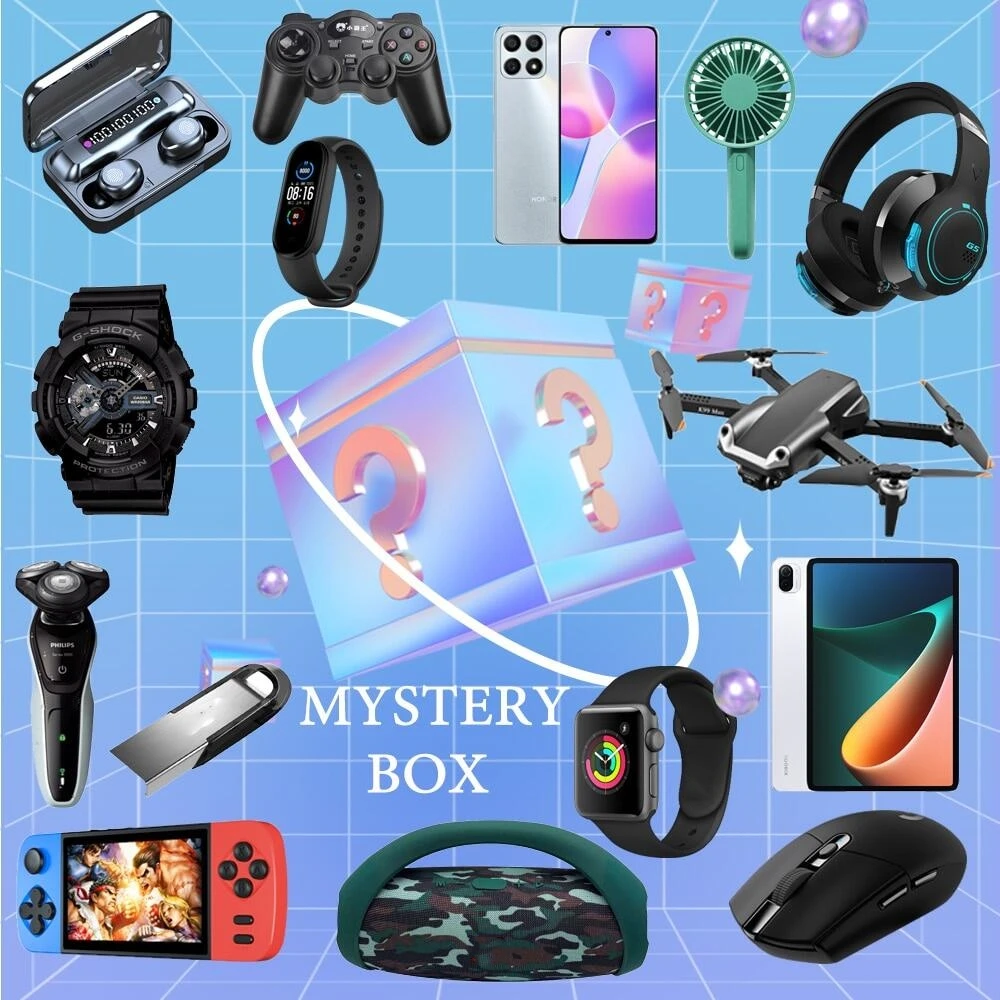 2022New Lucky Mystery Box Blind Box 100% Surprise High-Quality Electronics Christmas Gift Novelty Random Item Mystery Box
