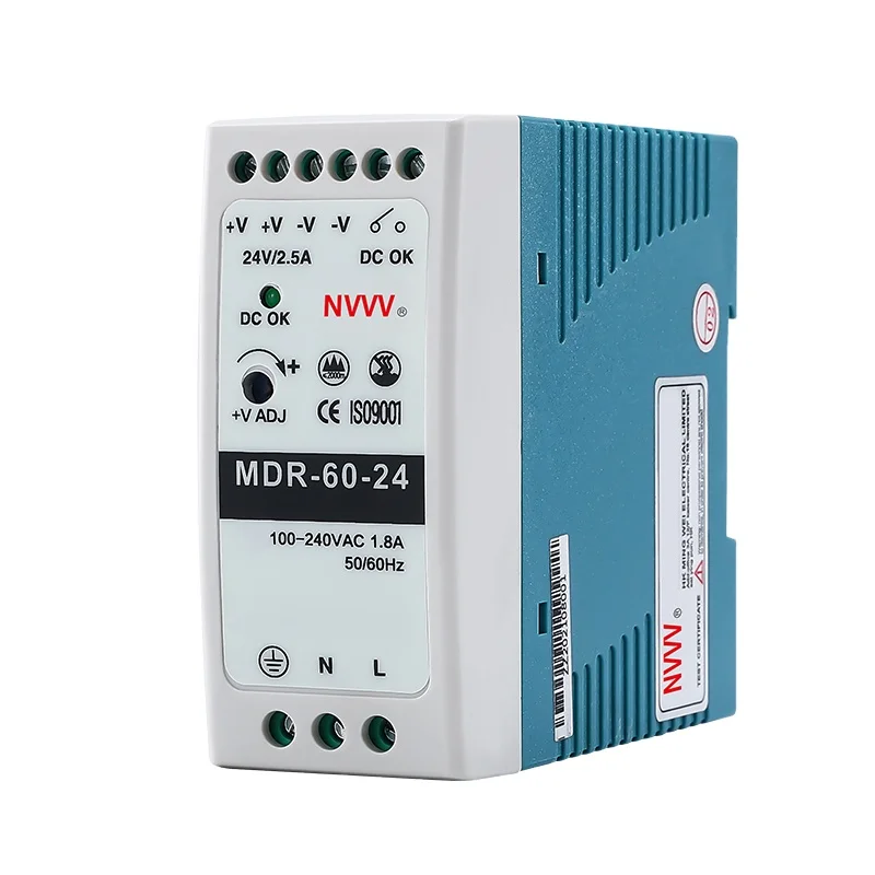 MDR 60W Switching power supply MDR series AC to DC Power 60W 24V  SMPS din rail MDR-60-24