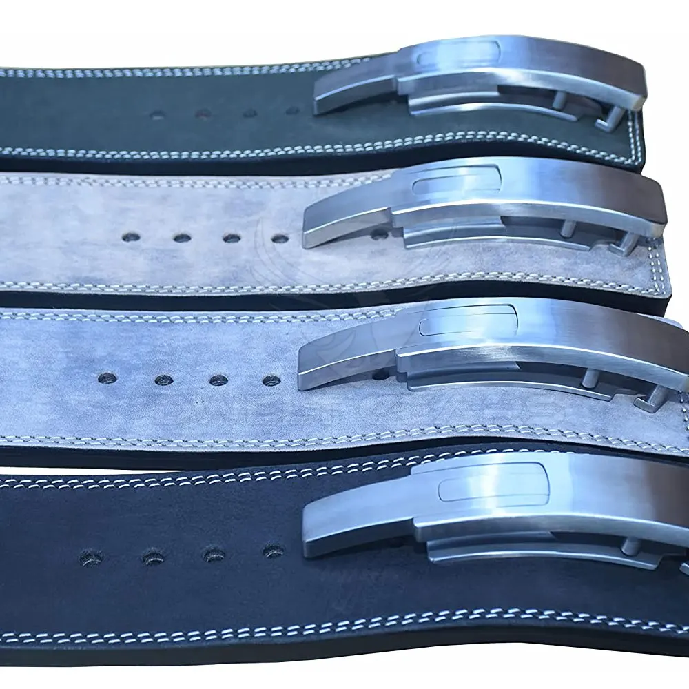 High Quality Waist Support Gym Fitness Power Workout Weight Lifting Belt Factory Customized Cow Leather powerlifting lever belts