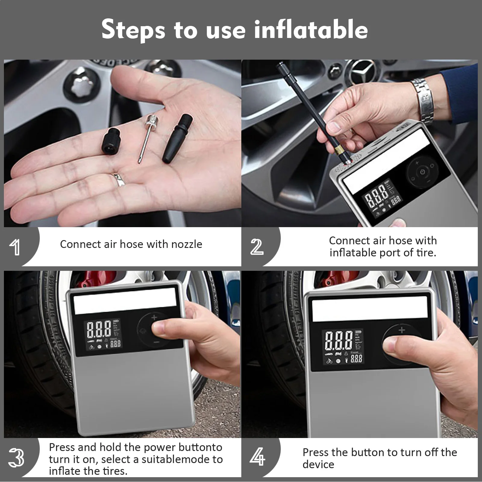 jumpstarter arrancador de coche portatil bateria power bank portable car battery charger jump starter with air compressor