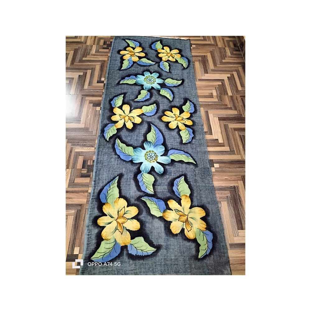 Designer Scarf 100% Wool hand painted scarfs Colorful Women Scarf  Available At Market Price