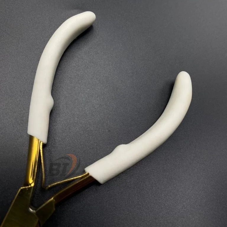 Hair Extension Plier Wholesale White Gold Surgical Grade Stainless Steel Needle Nose Pliers For Hair Extension