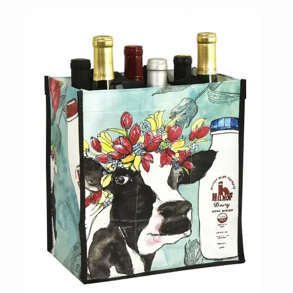 2022 Hot Quality Cheap Price Wine Bag Model PP Nonwoven Laminated 6 Bottle 100/Cases
